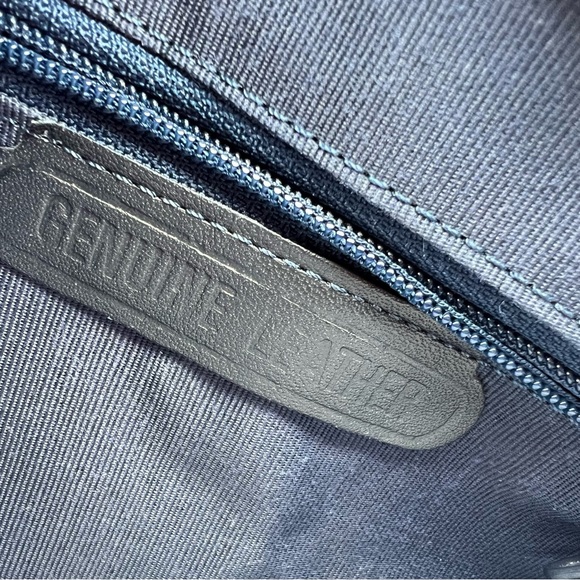 FS Originals Navy Vintage Leather Clutch Purse - Picture 8 of 10